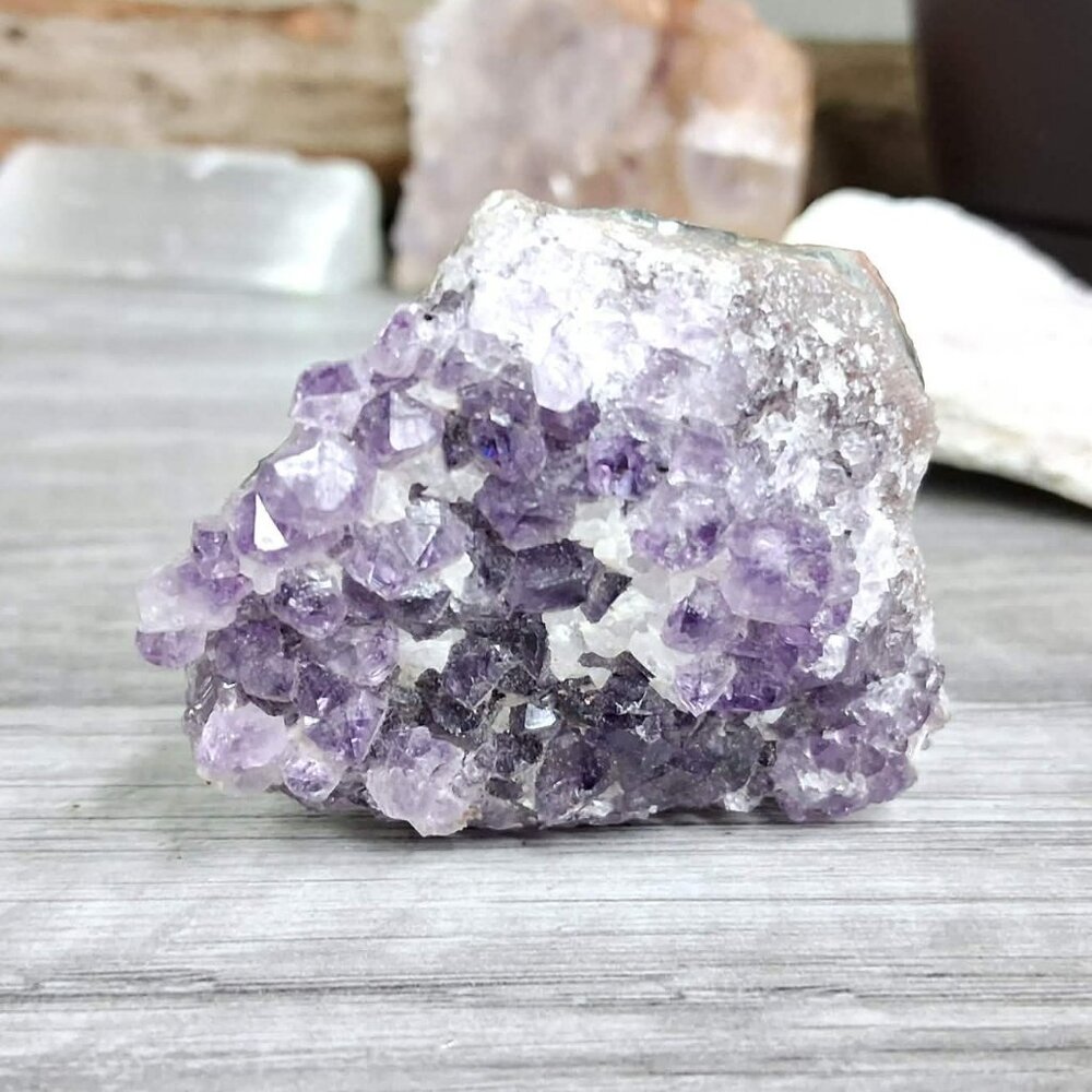 Amethyst crystal cluster